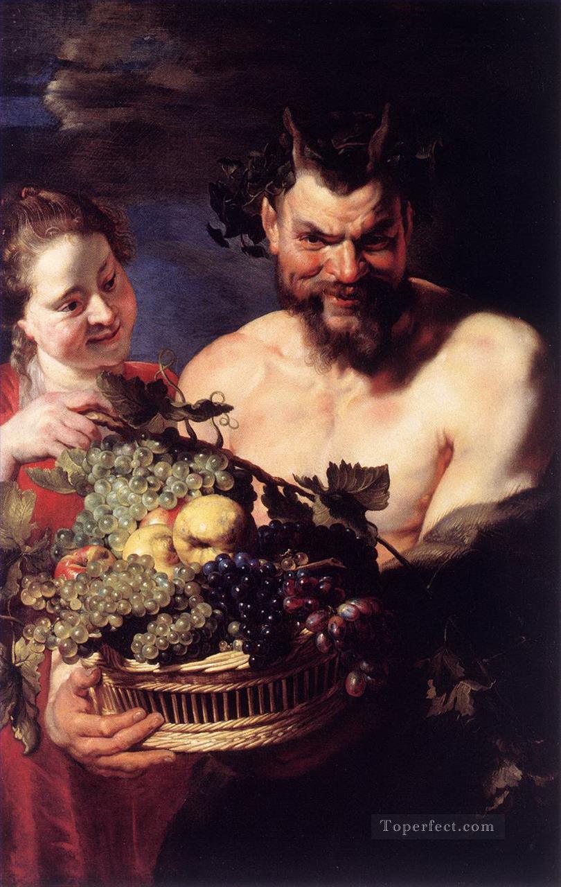 satyr and girl Peter Paul Rubens Oil Paintings